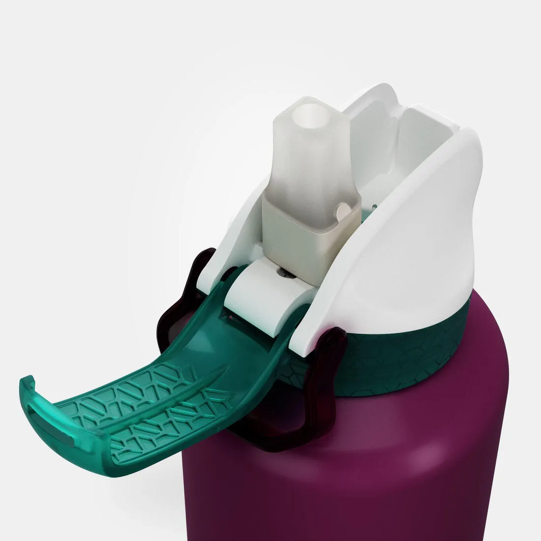0.6L kids’ alum. water flask 500 with instant cap, pipette & straw for hiking