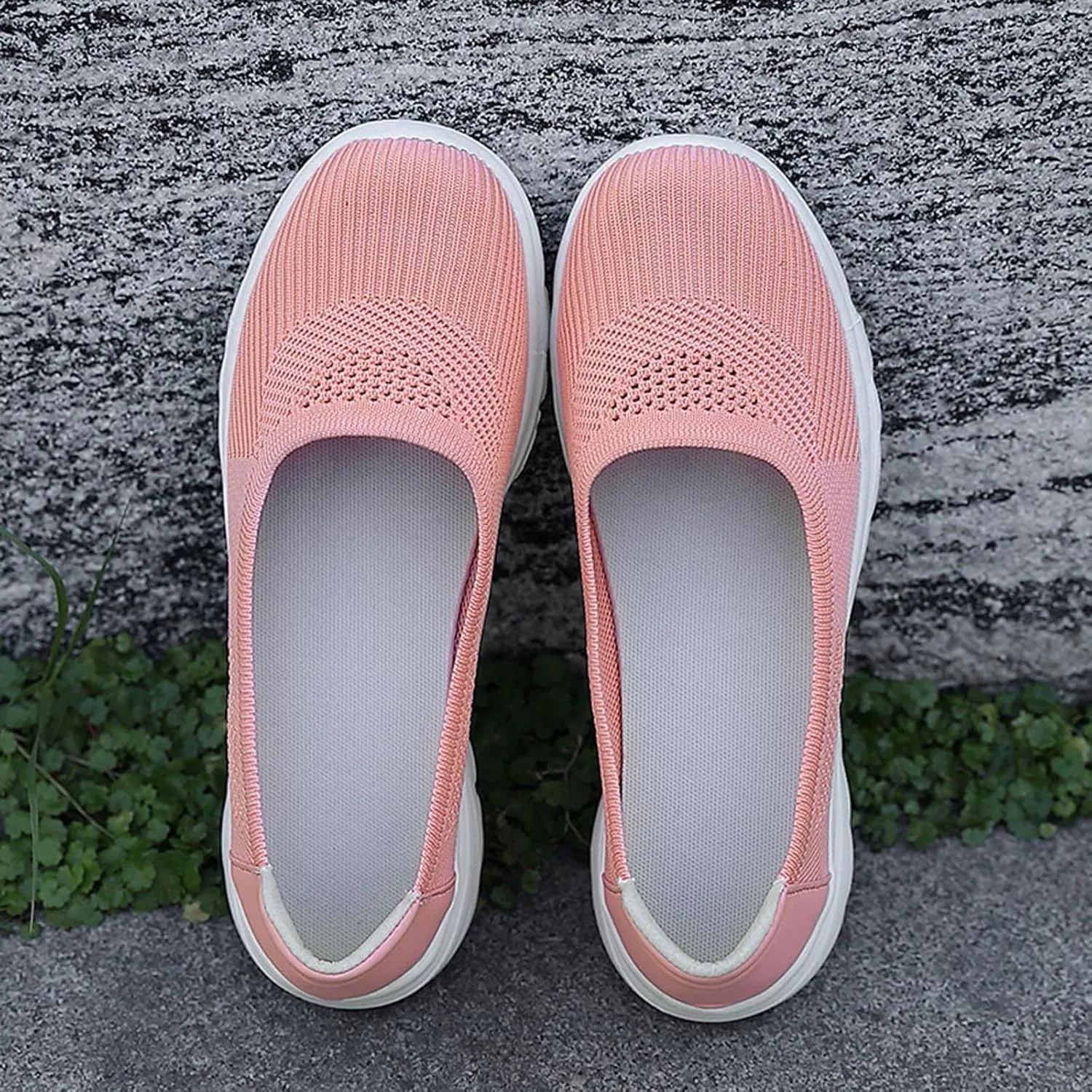 Slipper on Walking Shoes for Women Comfy Lightweight Solid Color Sneakers Workout Sports Gym Shoe Beach Summer Footwear
