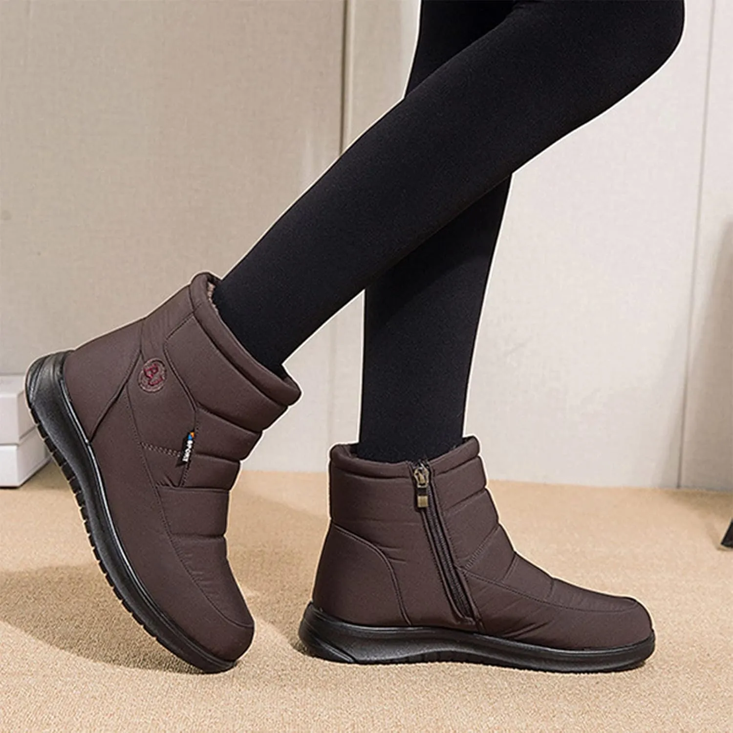 Snow Boots for Women Waterproof Ankle Boots Outdoor Non-Slip Booties Comfortable Shoes Warm Soft Fur Lined Winter Boots