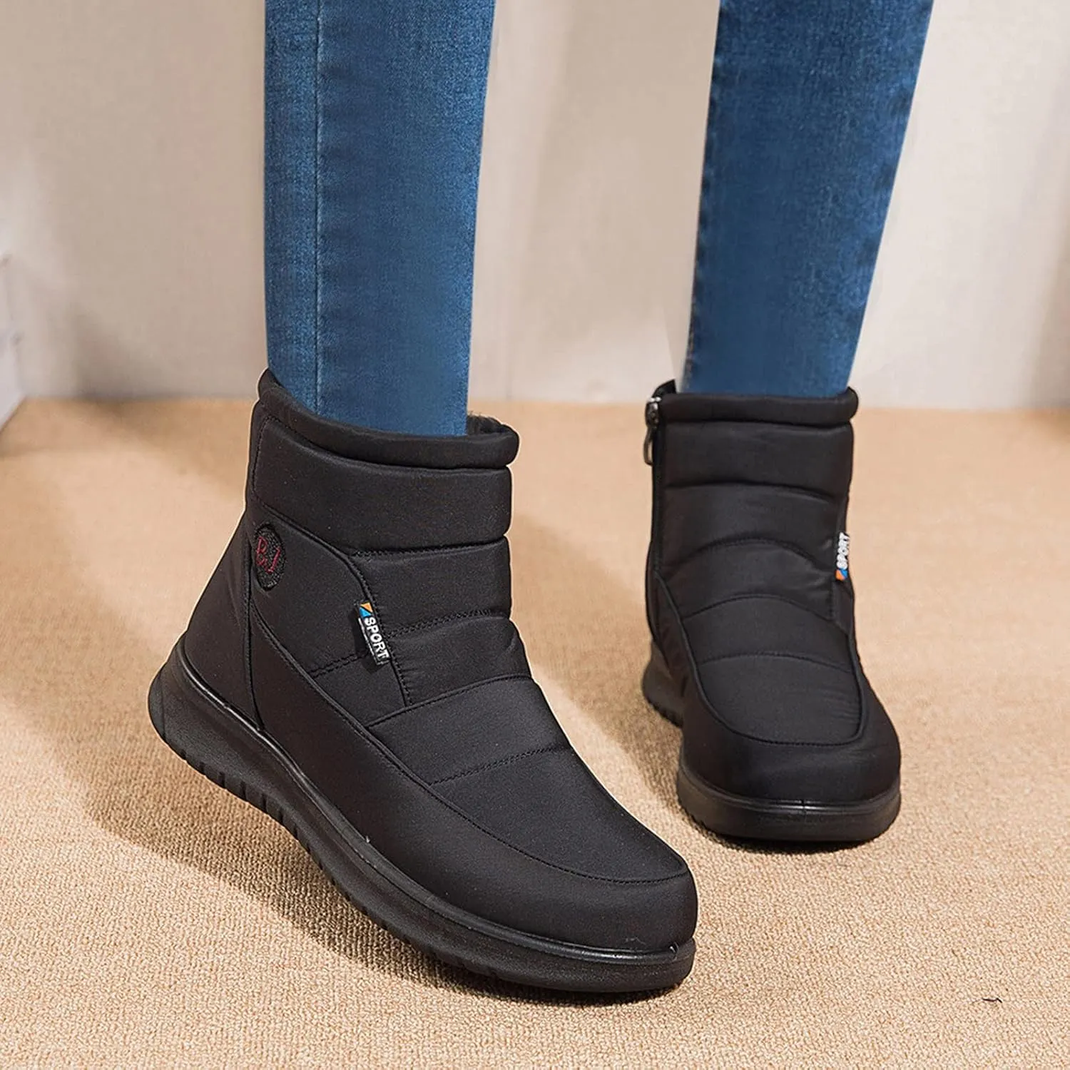 Snow Boots for Women Waterproof Ankle Boots Outdoor Non-Slip Booties Comfortable Shoes Warm Soft Fur Lined Winter Boots