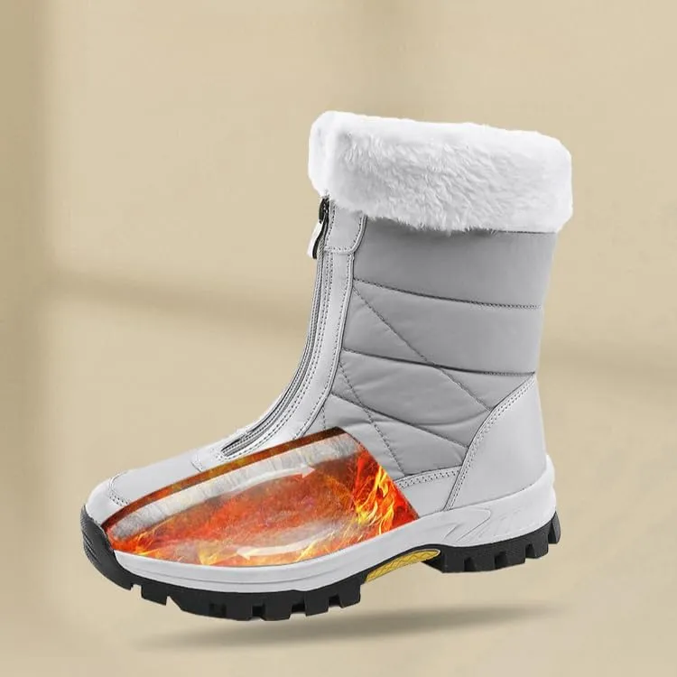 Women Winter Snow Boots Water Resistant Warm Fur Lined Anti Slip Mid-Calf Waterproof Slip On Outdoor Athletic Lightweight Snow Sneaker Boots