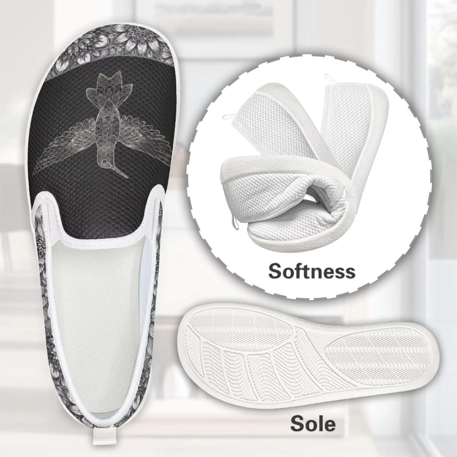 Women's Hummingbird Outdoor Loafer Wedding Shoes Dress Flats Leisure Loafers Slip-On Walking Shoes