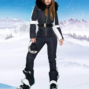 Women's Skiing Suites Winter Outdoor Sports Warm Jumpsuit Waterproof